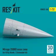   ResKit Models Mirage 2000D nose cone for Kitty Hawk / Zimimodel kit (3D Printed) 1:32 (RSU32-0165)