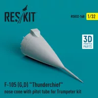  ResKit Models F-105 (G,D) Thunderchief nose cone with pitot tube for Trumpeter kit (3D Printed) 1:32 (RSU32-0168)