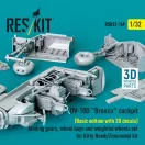 ResKit Models OV-10D Bronco cockpit (Basic edition with 3D decals) landing gears, wheel bays and weighted wheels set for Kitty Hawk/Zimimodel kit (3D Printed) 1:32 (RSU32-0169)