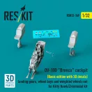 ResKit Models OV-10D Bronco cockpit (Basic edition with 3D decals) landing gears, wheel bays and weighted wheels set for Kitty Hawk/Zimimodel kit (3D Printed) 1:32 (RSU32-0169)