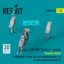 ResKit Models OV-10D Bronco cockpit (Detailed edition) landing gears, wheel bays and weighted wheels set for Kitty Hawk/Zimimodel kit (3D Printed) 1:32 (RSU32-0170)