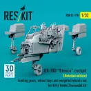 ResKit Models OV-10D Bronco cockpit (Detailed edition) landing gears, wheel bays and weighted wheels set for Kitty Hawk/Zimimodel kit (3D Printed) 1:32 (RSU32-0170)