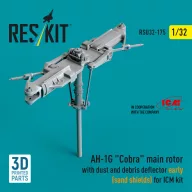   ResKit Models AH-1G Cobra main rotor with dust and debris deflector (sand shields) early version for ICM kit (3D Printed) 1:32 (RSU32-0175)