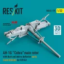 ResKit Models AH-1G Cobra main rotor with dust and debris deflector (sand shields) early version for ICM kit (3D Printed) 1:32 (RSU32-0175)