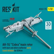   ResKit Models AH-1G Cobra main rotor with dust and debris deflector (sand shields) early version for ICM kit (3D Printed) 1:32 (RSU32-0175)
