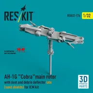   ResKit Models AH-1G Cobra main rotor with dust and debris deflector (sand shields) late version for ICM kit (3D Printed) 1:32 (RSU32-0176)