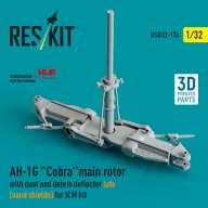   ResKit Models AH-1G Cobra main rotor with dust and debris deflector (sand shields) late version for ICM kit (3D Printed) 1:32 (RSU32-0176)