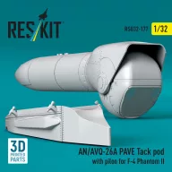   ResKit Models AN/AVQ-26A PAVE Tack pod with pilon for F-4 Phantom II (3D Printed) 1:32 (RSU32-0177)
