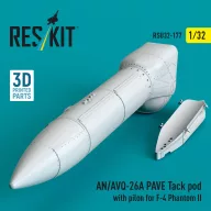   ResKit Models AN/AVQ-26A PAVE Tack pod with pilon for F-4 Phantom II (3D Printed) 1:32 (RSU32-0177)