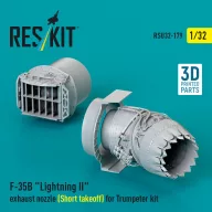   ResKit Models F-35B Lightning II exhaust nozzle (Short takeoff) for Trumpeter kit (3D printed) 1:32 (RSU32-0179)