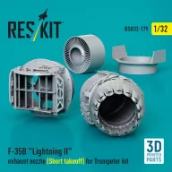   ResKit Models F-35B Lightning II exhaust nozzle (Short takeoff) for Trumpeter kit (3D printed) 1:32 (RSU32-0179)