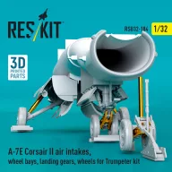   ResKit Models A-7E Corsair II air intakes, wheel bays, landing gears, wheels for Trumpeter kit (3D Printed) 1:32 (RSU32-0184)