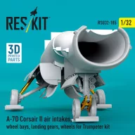   ResKit Models A-7D Corsair II air intakes, wheel bays, landing gears, wheels for Trumpeter kit (3D Printed) 1:32 (RSU32-0185)