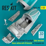   ResKit Models A-7E Corsair II late cockpit (Basic edition with 3D decals) for Trumpeter kit (3D Printed) 1:32 (RSU32-0190)
