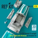 ResKit Models A-7D Corsair II cockpit (Basic edition with 3D decals) for Trumpeter kit (3D Printed) 1:32 (RSU32-0192)