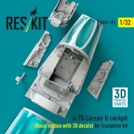   ResKit Models A-7D Corsair II cockpit (Basic edition with 3D decals) for Trumpeter kit (3D Printed) 1:32 (RSU32-0192)