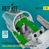   ResKit Models A-7D Corsair II cockpit (Basic edition with 3D decals) for Trumpeter kit (3D Printed) 1:32 (RSU32-0192)