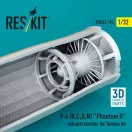 ResKit Models F-4 (B, C, D, N) Phantom II exhaust nozzles for Tamiya kit (3d Printed) 1:32 (RSU32-0194)