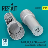   ResKit Models F-4 (E, J, F, G, S) Phantom II exhaust nozzles for Revell kit (3D Printed) 1:32 (RSU32-0195)