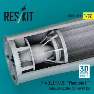   ResKit Models F-4 (E, J, F, G, S) Phantom II exhaust nozzles for Revell kit (3D Printed) 1:32 (RSU32-0195)