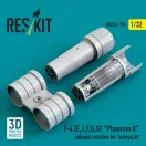 ResKit Models F-4 (E, J, F, G, S) Phantom II exhaust nozzles for Tamiya kit (3D Printed) 1:32 (RSU32-0196)