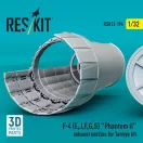 ResKit Models F-4 (E, J, F, G, S) Phantom II exhaust nozzles for Tamiya kit (3D Printed) 1:32 (RSU32-0196)