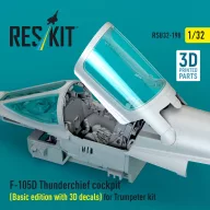   ResKit Models F-105D Thunderchief cockpit (Basic edition with 3D decals) for Trumpeter kit (3D Printed) 1:32 (RSU32-0198)