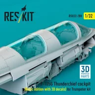   ResKit Models F-105G Thunderchief cockpit (Basic edition with 3D decals) for Trumpeter kit (3D Printed) 1:32 (RSU32-0200)