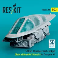   ResKit Models F-105G Thunderchief cockpit (Basic edition with 3D decals) for Trumpeter kit (3D Printed) 1:32 (RSU32-0200)