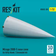   ResKit Models Mirage 2000-5 nose cone for Kitty Hawk / Zimimodel kit (3D Printed) 1:32 (RSU32-0201)