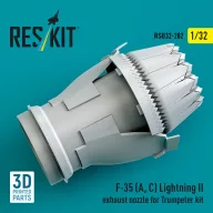   ResKit Models F-35 (A, ?) Lightning II exhaust nozzle for Trumpeter kit (3D Printed) 1:32 (RSU32-0202)