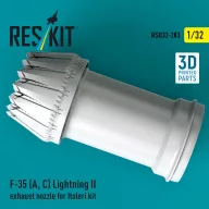   ResKit Models F-35 (A, ?) Lightning II exhaust nozzle for Italeri kit (3D Printed) 1:32 (RSU32-0203)