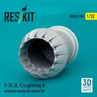   ResKit Models F-35 (A, ?) Lightning II exhaust nozzle for Italeri kit (3D Printed) 1:32 (RSU32-0203)