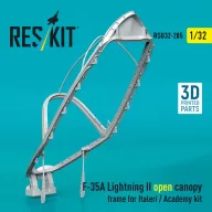   ResKit Models F-35A Lightning II open canopy frame for Italeri / Academy kit (3D Printed) 1:32 (RSU32-0205)