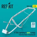 ResKit Models F-35A Lightning II open canopy frame for Italeri / Academy kit (3D Printed) 1:32 (RSU32-0205)