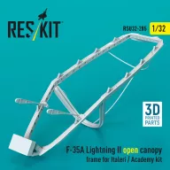   ResKit Models F-35A Lightning II open canopy frame for Italeri / Academy kit (3D Printed) 1:32 (RSU32-0205)