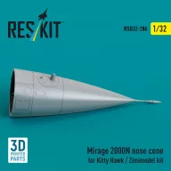   ResKit Models Mirage 2000N nose cone for Kitty Hawk / Zimimodel kit (3D Printed) 1:32 (RSU32-0206)