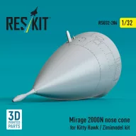   ResKit Models Mirage 2000N nose cone for Kitty Hawk / Zimimodel kit (3D Printed) 1:32 (RSU32-0206)