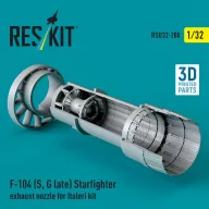   ResKit Models F-104 (S, G late) Starfighter exhaust nozzle for Italeri kit (3D Printed) 1:32 (RSU32-0208)