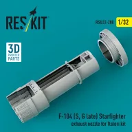   ResKit Models F-104 (S, G late) Starfighter exhaust nozzle for Italeri kit (3D Printed) 1:32 (RSU32-0208)