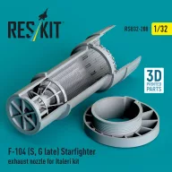   ResKit Models F-104 (S, G late) Starfighter exhaust nozzle for Italeri kit (3D Printed) 1:32 (RSU32-0208)