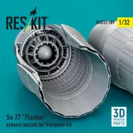   ResKit Models Su-27 Flanker exhaust nozzles for Trumpeter kit (3D Printed) 1:32 (RSU32-0209)