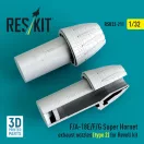 ResKit Models F/A-18E/F/G Super Hornet exhaust nozzles (type 2) for Revell kit (3D Printed) 1:32 (RSU32-0211)