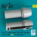 ResKit Models F/A-18 Super Hornet/EA-18G Growler exhaust nozzles type 1 for Trumpeter kit (3D Printed) 1:32 (RSU32-0212)