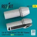 ResKit Models F/A-18 Super Hornet/EA-18G Growler exhaust nozzles type 2 for Trumpeter kit (3D Printed) 1:32 (RSU32-0213)