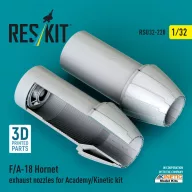  ResKit Models F/A-18 Hornet exhaust nozzles for Academy/Kinetic kit (3D Printed) 1:32 (RSU32-0220)