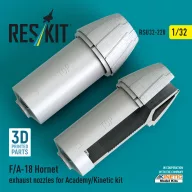   ResKit Models F/A-18 Hornet exhaust nozzles for Academy/Kinetic kit (3D Printed) 1:32 (RSU32-0220)