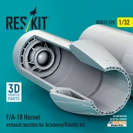   ResKit Models F/A-18 Hornet exhaust nozzles for Academy/Kinetic kit (3D Printed) 1:32 (RSU32-0220)