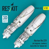   ResKit Models Horten Ho 229 jet engines Junkers Jumo 004 (2 pcs) (3D Printed) for Takom 1:32 (RSU32-0222)