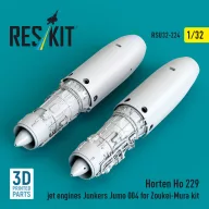   ResKit Models Horten Ho 229 jet engines Junkers Jumo 004 (2 pcs) (3D Printed) for Zoukei-Mura 1:32 (RSU32-0224)